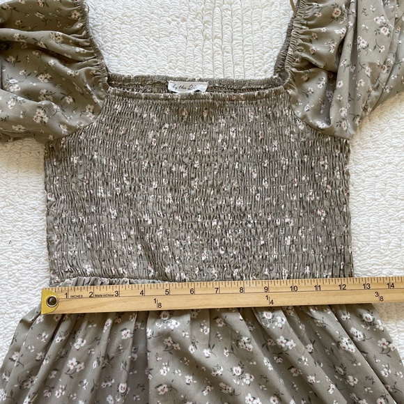 Anthropologie By the River Maxi Dress Womens M Floral Smocked Cottagecore - Picture 11 of 13